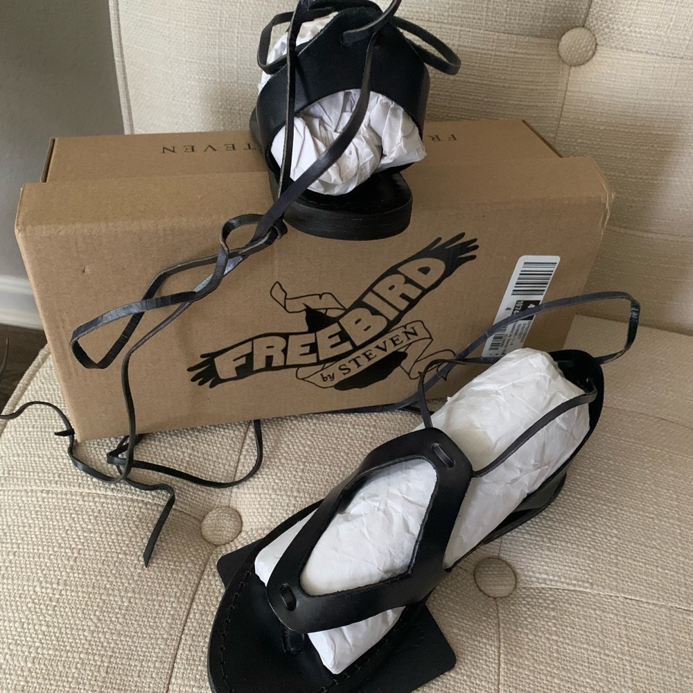 FREEBIRD BY STEVEN LACE UP SANDALS